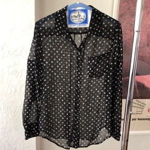 Madewell Sheer, Polka Dot Button Down